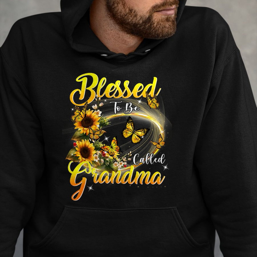 Best Grandma Shirt, Proud Grandma Unisex T-Shirt/Hoodie/Sweatshirt HLT00 - Blessed to be called Grandma Sunflower Lovers Grandma T-Shirt