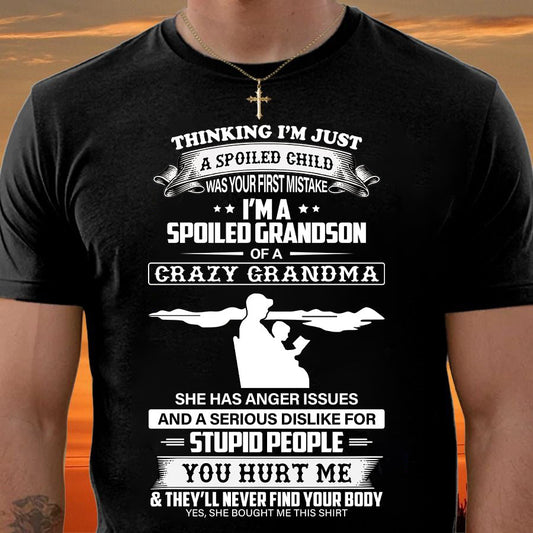 Spoiled by Grandma Shirt – From Grandma to Grandson LUNA00 (SKU-GMS2-00)