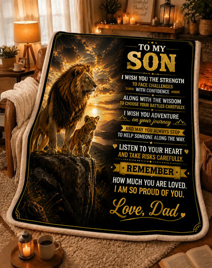 BLANKET FROM DAD - TO MY SON - LUNA(SKU2608-337)