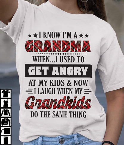 KNOW I'M A GRANDMA WHEN... I USED TO GET ANGRY AT MY KIDS & NOW I LAUGH WHEN MY GRANDKIDS DO THE SAME THING - from grandma LUNA00 (SKU07-111)