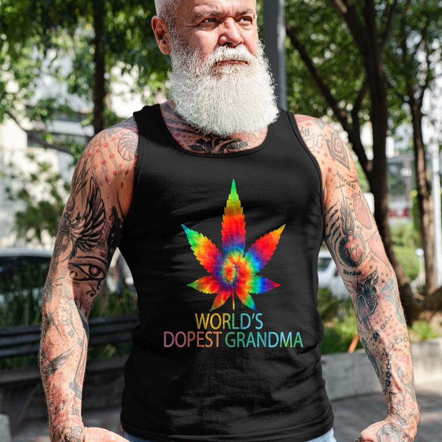 Best Grandma Shirt, Proud Grandma Unisex T-Shirt/Hoodie/Sweatshirt HLT00 - Funny World's Dopest Grandma Weed marijuana T-Shirt