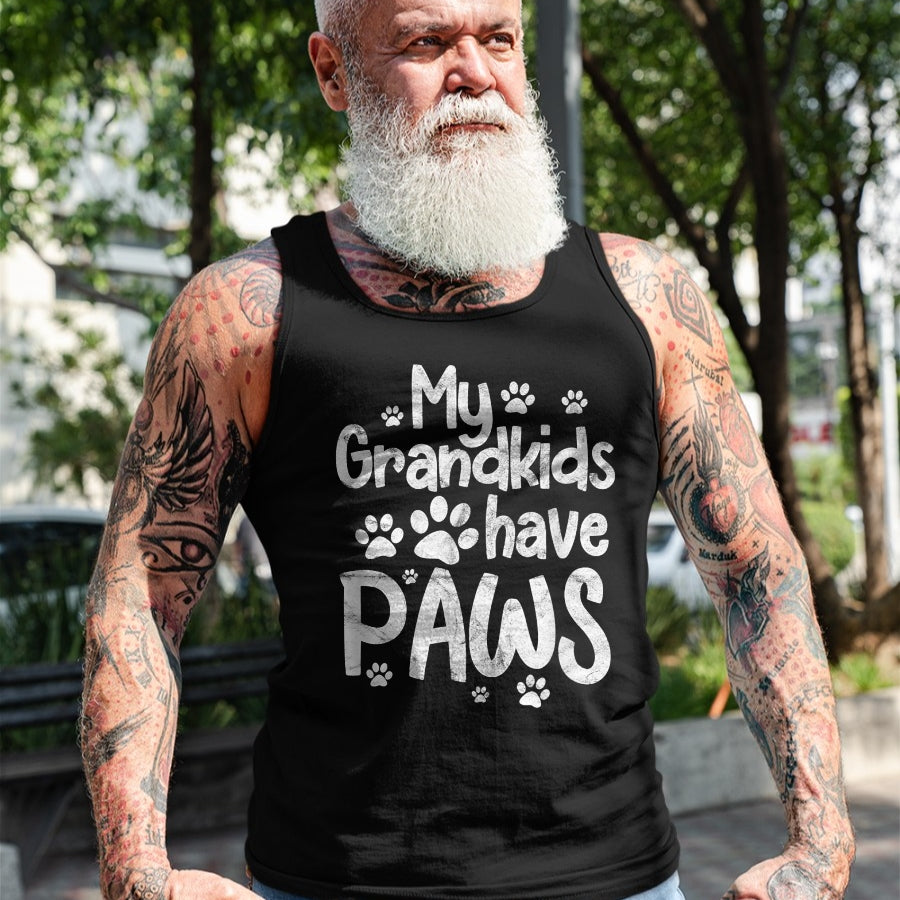 Best Grandma Shirt, Proud Grandma Unisex T-Shirt/Hoodie/Sweatshirt HLT00 - My Grandkids Have Paws Funny Dog Cat Grandma Grandmother T-Shirt