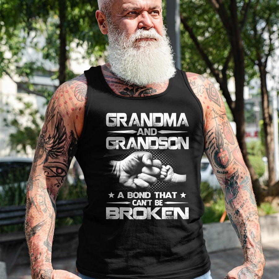 Best Grandma Shirt, Proud Grandma Unisex T-Shirt/Hoodie/Sweatshirt HLT00 - Grandma and Grandson A binding that won't be broken T-Shirt