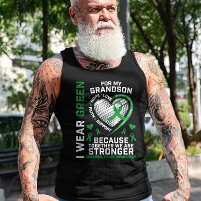 Best Grandma Shirt, Proud Grandma Unisex T-Shirt/Hoodie/Sweatshirt HLT00 - Grandma Grandpa Gifts CP Grandson Cerebral Palsy Awareness T-Shirt