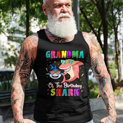 Best Grandma Shirt, Proud Grandma Unisex T-Shirt/Hoodie/Sweatshirt HLT00 - Grandma Of The Shark Birthday Family Birthday Grandson T-Shirt