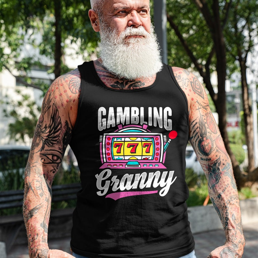 Best Grandma Shirt, Proud Grandma Unisex T-Shirt/Hoodie/Sweatshirt HLT00 - Gambling Granny Design for Grandma T-Shirt