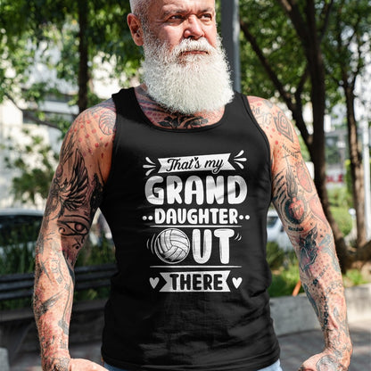Best Grandma Shirt, Proud Grandma Unisex T-Shirt/Hoodie/Sweatshirt HLT00 - That's My Granddaughter Out There Volleyball For Grandma T-Shirt (1)