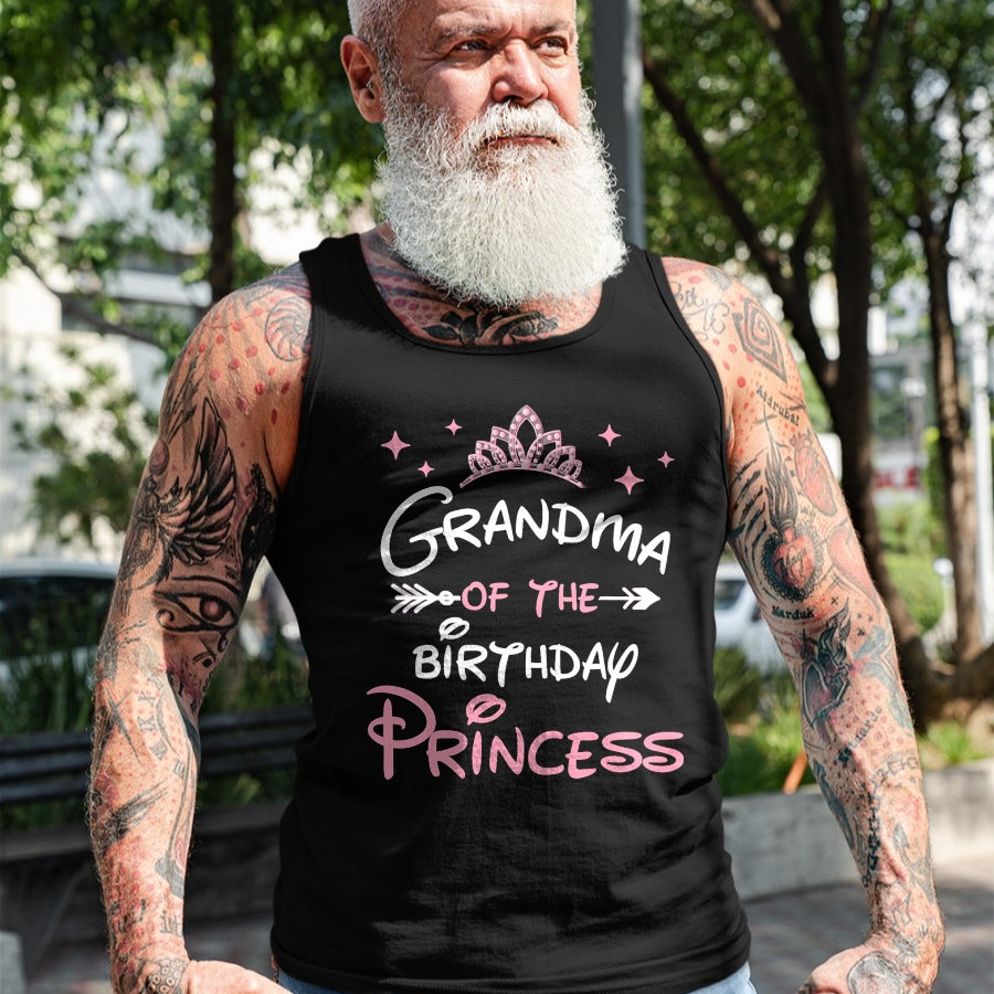 Best Grandma Shirt, Proud Grandma Unisex T-Shirt/Hoodie/Sweatshirt HLT00 - Grandma Of The Birthday Princess Toddler Kid Girl Family T-Shirt