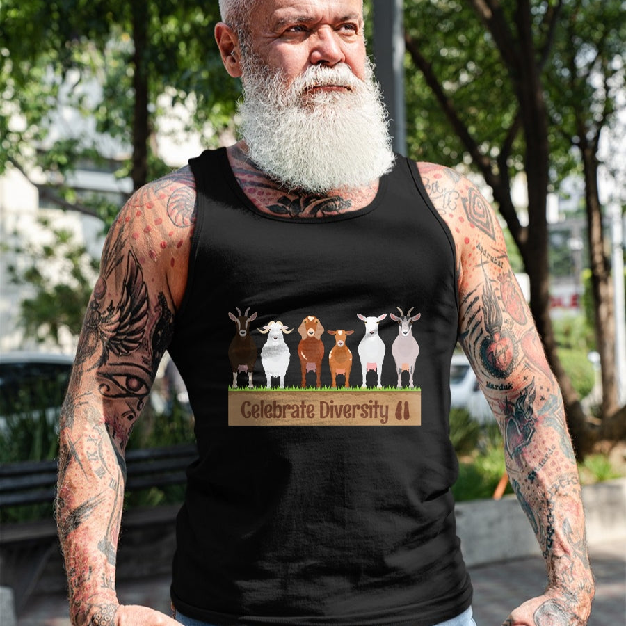 Best Farmer Life Shirt, Funny Farmer UnisexT-Shirt/Hoodie/Sweatshirt HLT00 - Celebrate Diversity Breeds Farm Animal Cute Humor Fun Goat Long Sleeve T-Shirt