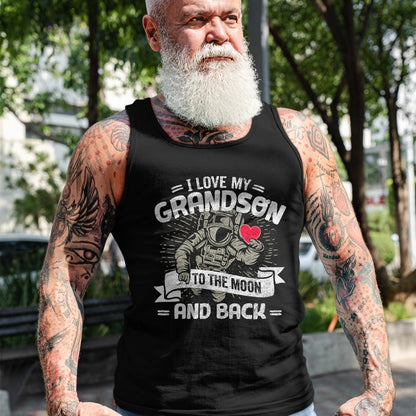 Best Grandma Shirt, Proud Grandma Unisex T-Shirt/Hoodie/Sweatshirt HLT00 - I Love My Grandson To The Moon And Back T Shirt Gift Tee T-Shirt