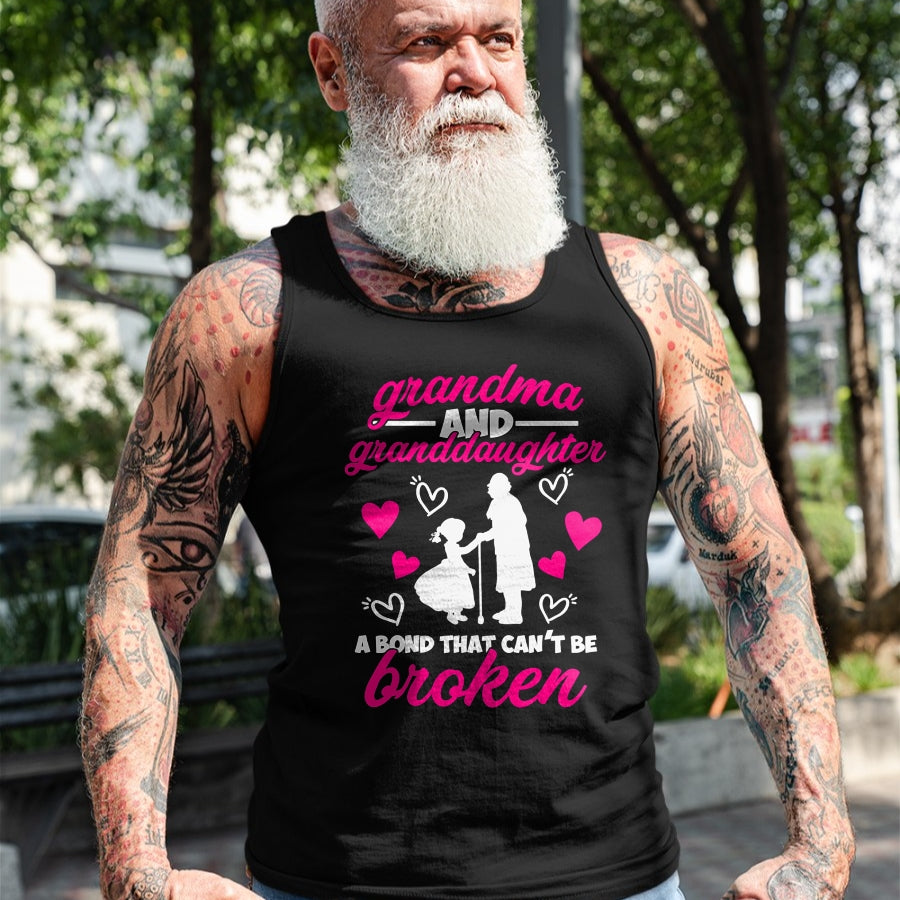 Best Grandma Shirt, Proud Grandma Unisex T-Shirt/Hoodie/Sweatshirt HLT00 - Cute Grandma And Granddaughter A Bond That Can't Be Broken T-Shirt