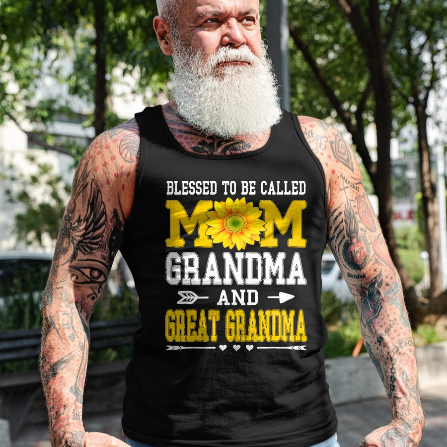 Best Grandma Shirt, Proud Grandma Unisex T-Shirt/Hoodie/Sweatshirt HLT00 - Blessed To Be Called Mom Grandma Great Grandma Mother's Day T-Shirt