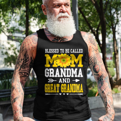 Best Grandma Shirt, Proud Grandma Unisex T-Shirt/Hoodie/Sweatshirt HLT00 - Blessed To Be Called Mom Grandma Great Grandma Mother's Day T-Shirt