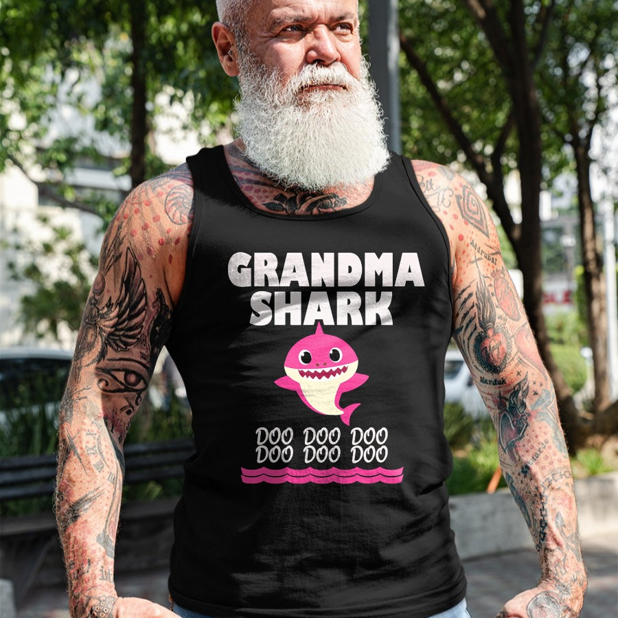 Best Grandma Shirt, Proud Grandma Unisex T-Shirt/Hoodie/Sweatshirt HLT00 - Funny Grandma shark t-shirt gift for grandma tee T-Shirt