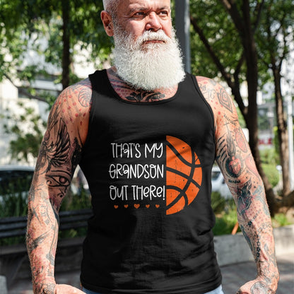 Best Grandma Shirt, Proud Grandma Unisex T-Shirt/Hoodie/Sweatshirt HLT00 - Womens Basketball Grandma Gift That's My Grandson Out There Nana T-Shirt