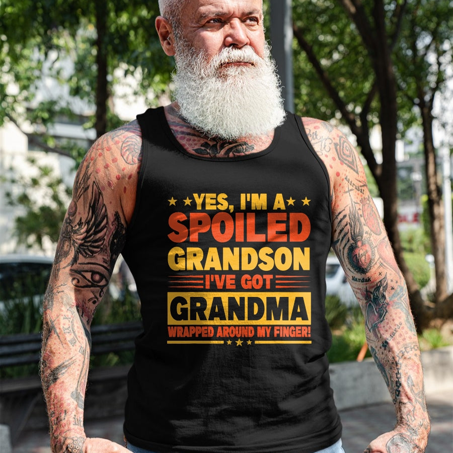 Best Grandma Shirt, Proud Grandma Unisex T-Shirt/Hoodie/Sweatshirt HLT00 - Funny Grandparents Grandpa Grandma Spoiled Grandson T-Shirt