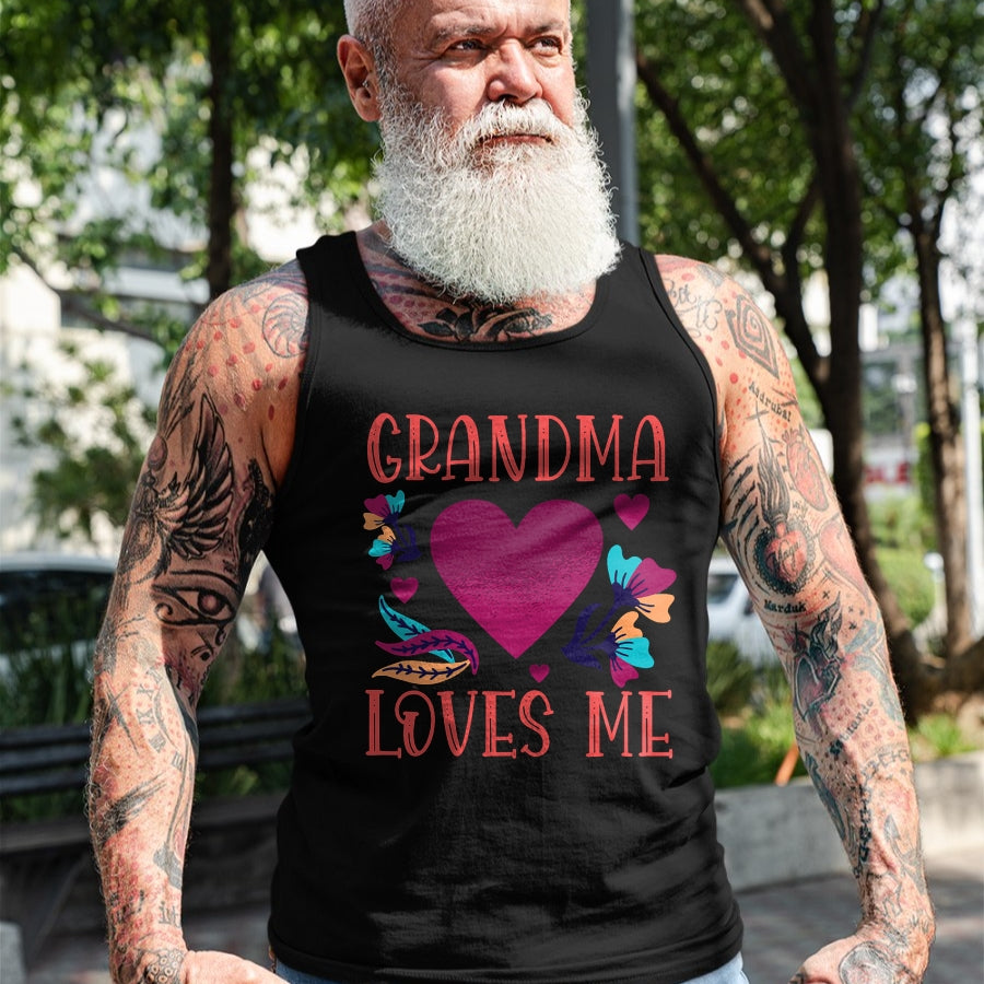 Best Grandma Shirt, Proud Grandma Unisex T-Shirt/Hoodie/Sweatshirt HLT00 - Grandma Loves Me Valentine's Day Gifts to Granddaughter Nana T-Shirt