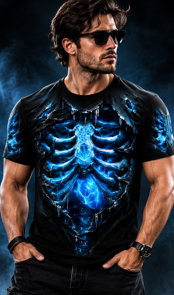 3D Skeleton T-Shirt - SHIRT FOR MEN - LUNA00 (SKU3D2608-234)
