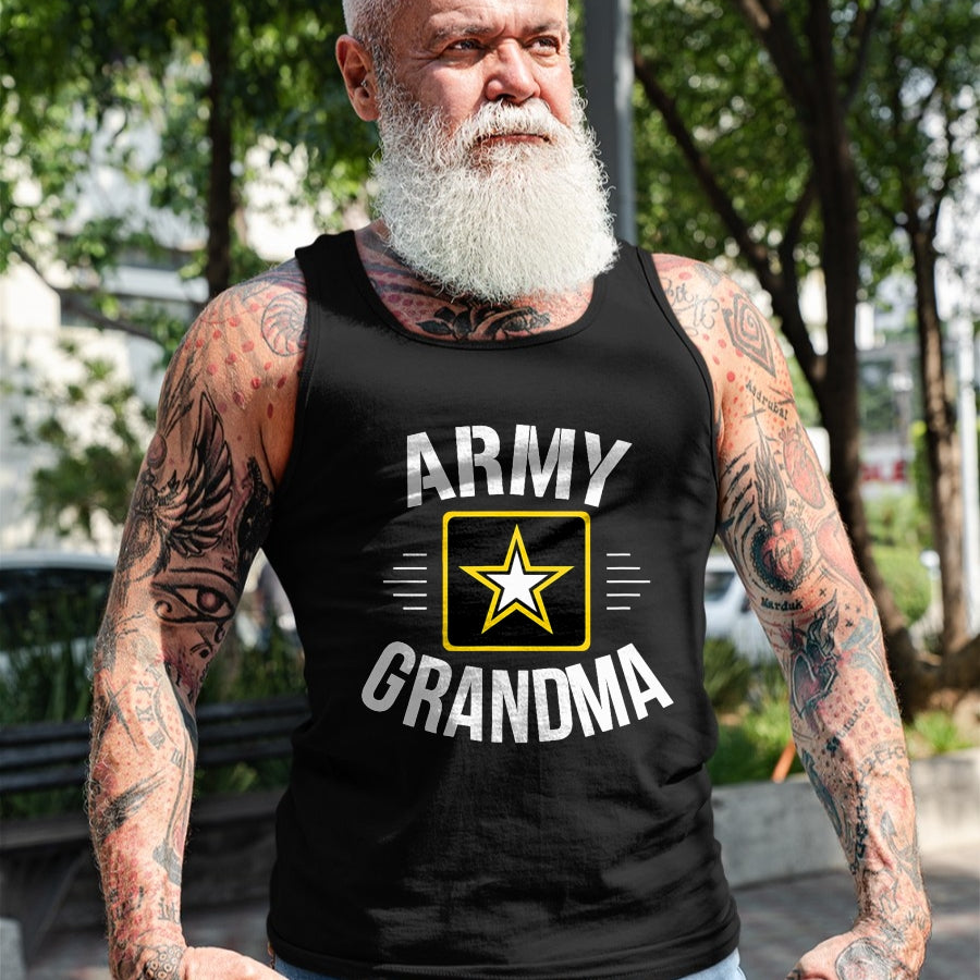 Best Grandma Shirt, Proud Grandma Unisex T-Shirt/Hoodie/Sweatshirt HLT00 - Army Grandma - T-Shirt