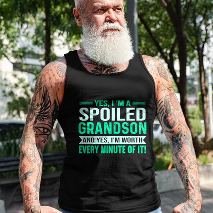 Best Grandma Shirt, Proud Grandma Unisex T-Shirt/Hoodie/Sweatshirt HLT00 - Favorite Spoiled Grandson Birthday T-Shirt