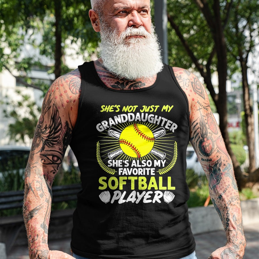 Best Grandma Shirt, Proud Grandma Unisex T-Shirt/Hoodie/Sweatshirt HLT00 - Funny My Granddaughter She's Also My Favorite Softball T-Shirt