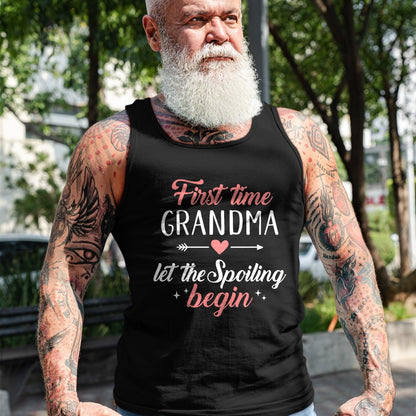 Best Grandma Shirt, Proud Grandma Unisex T-Shirt/Hoodie/Sweatshirt HLT00 - First time grandma let the spoiling begin T-Shirt (1)