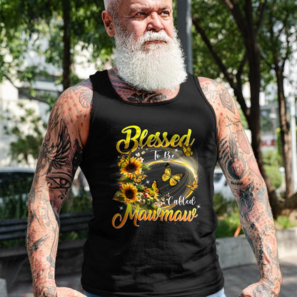 Best Grandma Shirt, Proud Grandma Unisex T-Shirt/Hoodie/Sweatshirt HLT00 - Blessed to be called Mawmaw Shirt Sunflower Lovers Grandma T-Shirt