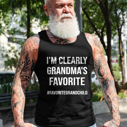 Best Grandma Shirt, Proud Grandma Unisex T-Shirt/Hoodie/Sweatshirt HLT00 - I'm Clearly Grandma's Favorite Funny Granddaughter Grandson T-Shirt