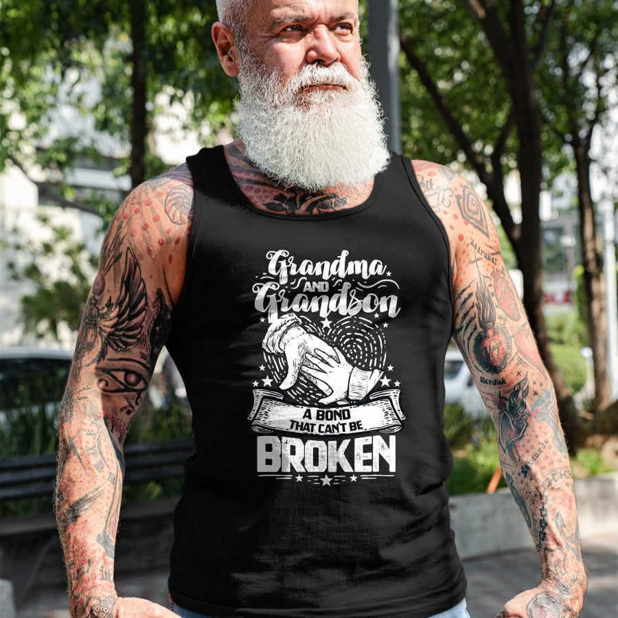 Best Grandma Shirt, Proud Grandma Unisex T-Shirt/Hoodie/Sweatshirt HLT00 - Grandma And Grandson A Bond That Can't Be Broken T-Shirt (1)
