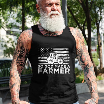 Best Farmer Life Shirt, Funny Farmer UnisexT-Shirt/Hoodie/Sweatshirt HLT00 - American Flag So God Made A Farmer 4th Of July T-Shirt