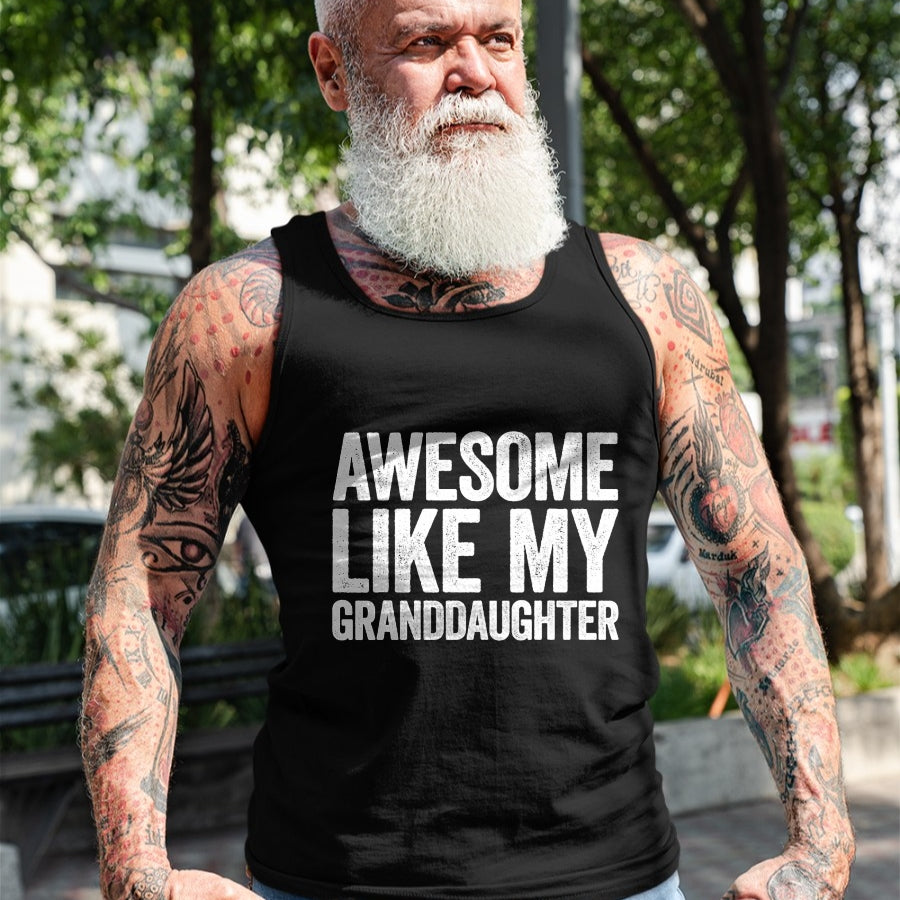 Best Grandma Shirt, Proud Grandma Unisex T-Shirt/Hoodie/Sweatshirt HLT00 - Awesome Like My Granddaughter T-Shirt Parents Day Shirt T-Shirt