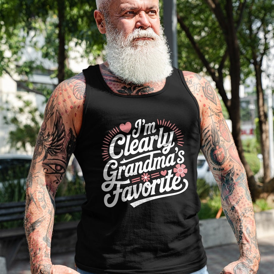Best Grandma Shirt, Proud Grandma Unisex T-Shirt/Hoodie/Sweatshirt HLT00 - I'm Clearly Grandma's Favorite, Granddaughter Grandma T-Shirt (1)