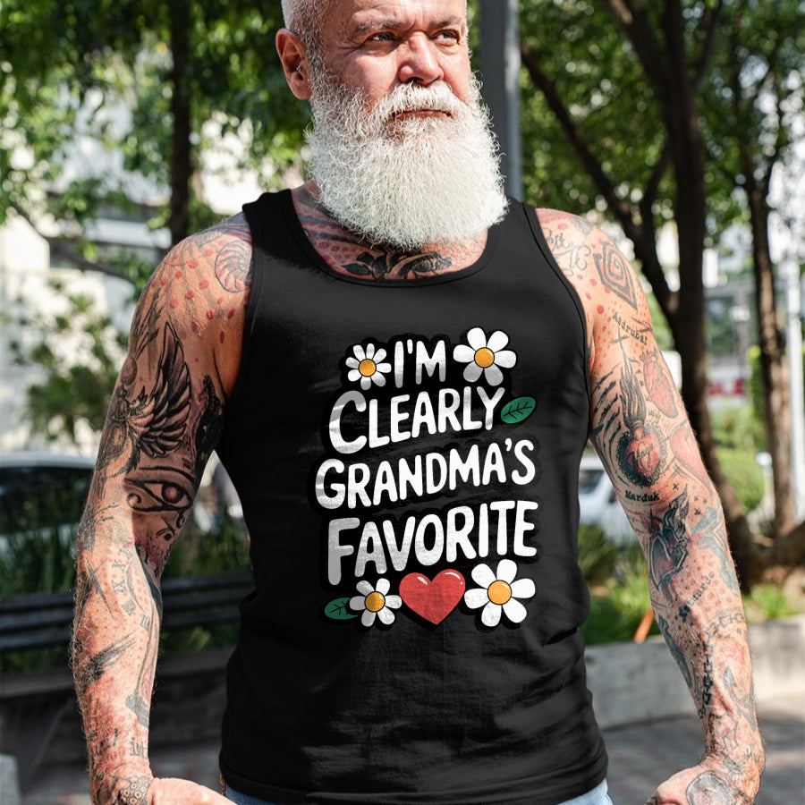 Best Grandma Shirt, Proud Grandma Unisex T-Shirt/Hoodie/Sweatshirt HLT00 - I'm Clearly Grandma's Favorite, Granddaughter Grandma T-Shirt (2)