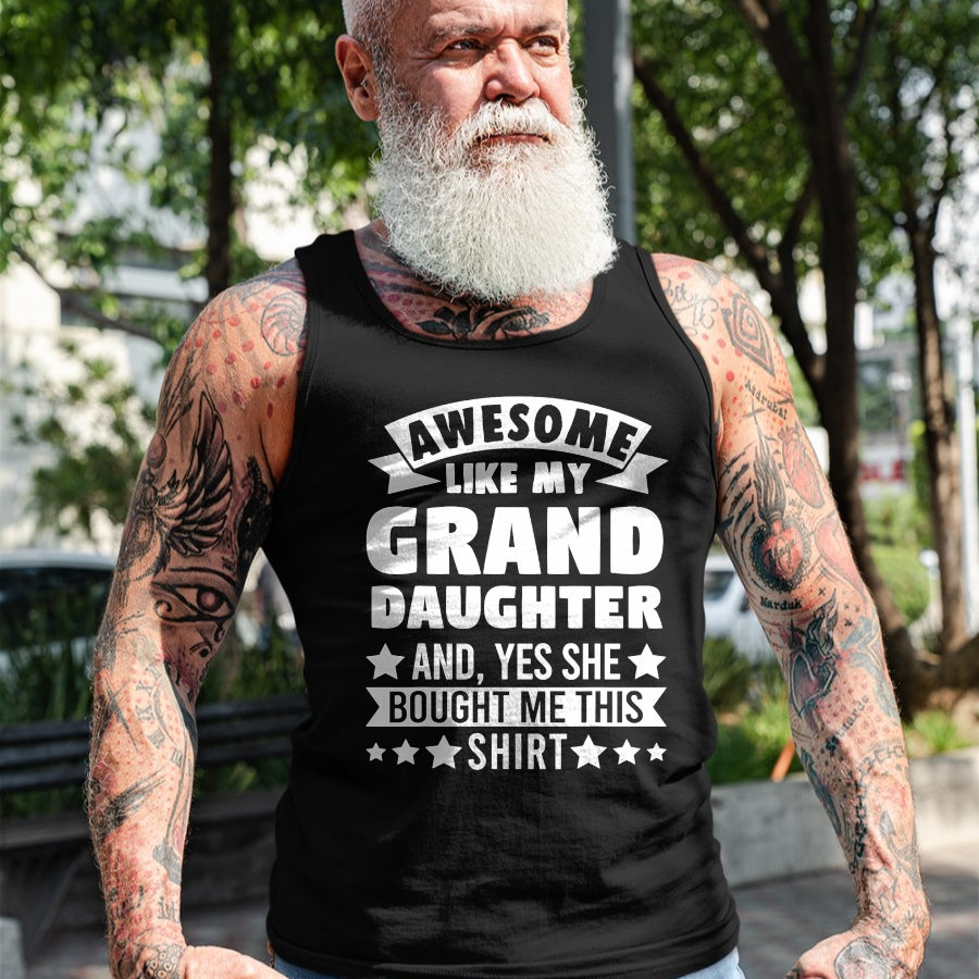 Best Grandma Shirt, Proud Grandma Unisex T-Shirt/Hoodie/Sweatshirt HLT00 - Awesome like my Granddaughter Grandpa Grandad T-Shirt