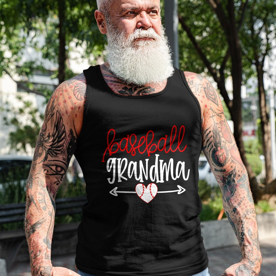 Best Grandma Shirt, Proud Grandma Unisex T-Shirt/Hoodie/Sweatshirt HLT00 - Baseball Grandma Shirt from Grandson Arrow Cute Heart Game T-Shirt