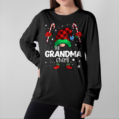Best Grandma Shirt, Proud Grandma Unisex T-Shirt/Hoodie/Sweatshirt HLT00 - Grandma Gnome Red Buffalo Plaid Matching Family Christmas T-Shirt