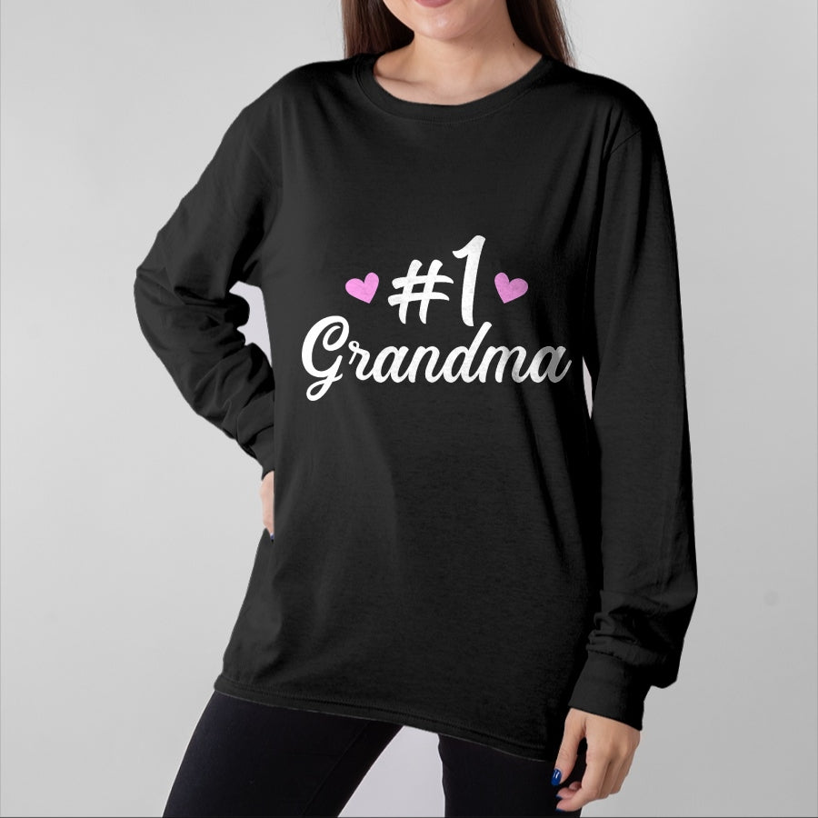 Best Grandma Shirt, Proud Grandma Unisex T-Shirt/Hoodie/Sweatshirt HLT00 - Number one No. 1 best grandma T-Shirt