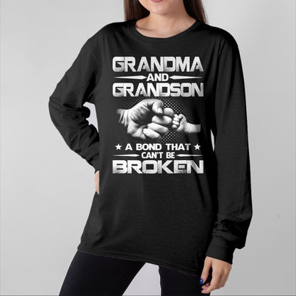 Best Grandma Shirt, Proud Grandma Unisex T-Shirt/Hoodie/Sweatshirt HLT00 - Grandma and Grandson A binding that won't be broken T-Shirt