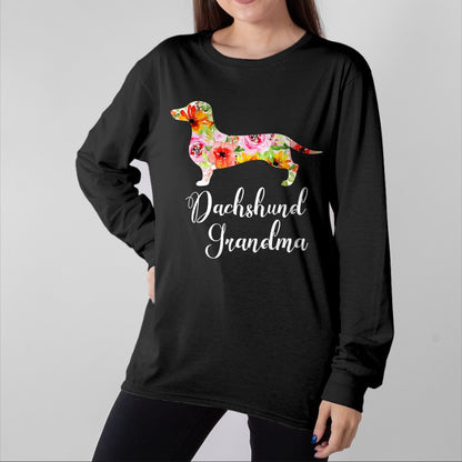 Best Grandma Shirt, Proud Grandma Unisex T-Shirt/Hoodie/Sweatshirt HLT00 - Dachshund Grandma T-Shirt Funny Dog Lover's Novelty Gift T-Shirt