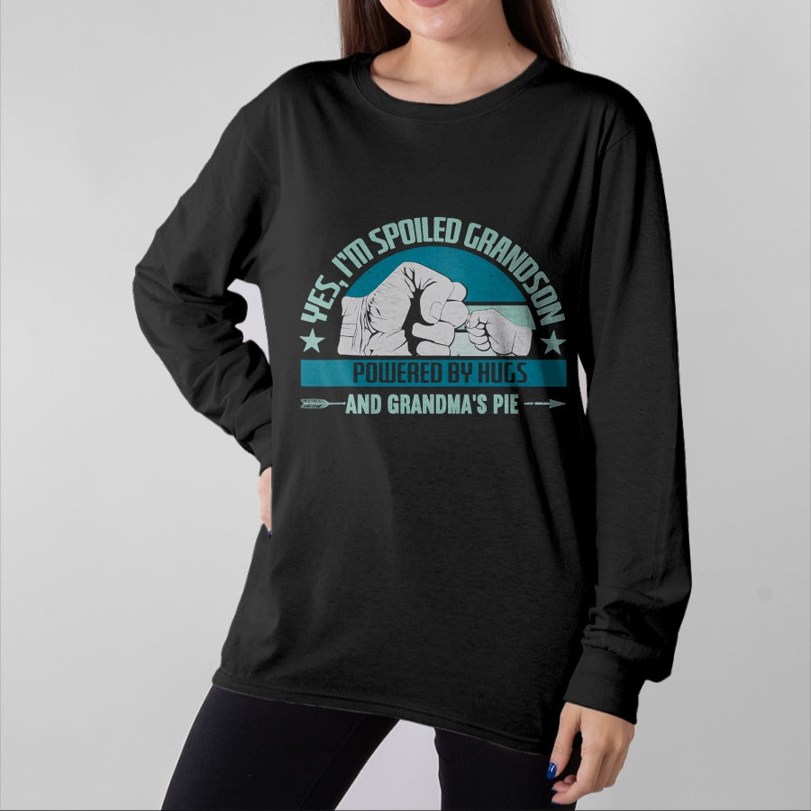 Best Grandma Shirt, Proud Grandma Unisex T-Shirt/Hoodie/Sweatshirt HLT00 - Favorite Spoiled Grandson T-Shirt