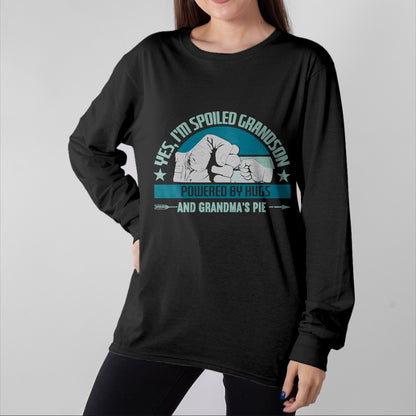 Best Grandma Shirt, Proud Grandma Unisex T-Shirt/Hoodie/Sweatshirt HLT00 - Favorite Spoiled Grandson T-Shirt