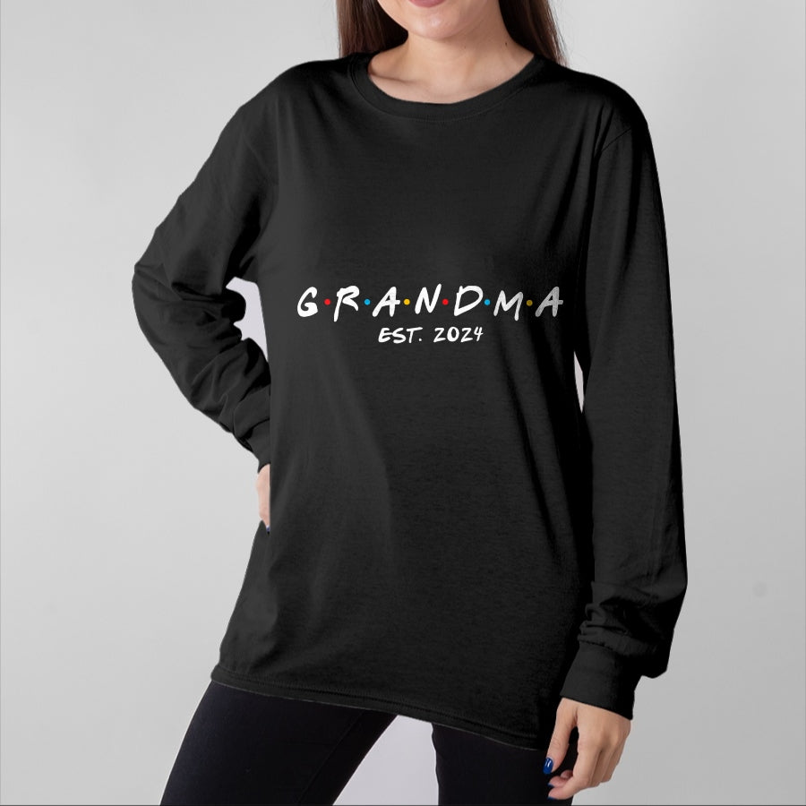 Best Grandma Shirt, Proud Grandma Unisex T-Shirt/Hoodie/Sweatshirt HLT00 - Soon to Be Grandma 2024 Gift Promoted to Grandma Est 2024 T-Shirt
