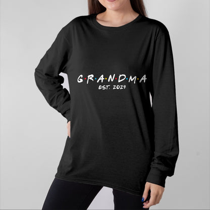 Best Grandma Shirt, Proud Grandma Unisex T-Shirt/Hoodie/Sweatshirt HLT00 - Soon to Be Grandma 2024 Gift Promoted to Grandma Est 2024 T-Shirt