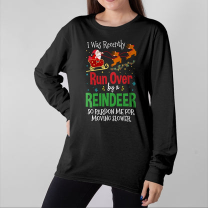 Best Grandma Shirt, Proud Grandma Unisex T-Shirt/Hoodie/Sweatshirt HLT00 - Grandma Got Run Over By A Reindeer Png T-Shirt