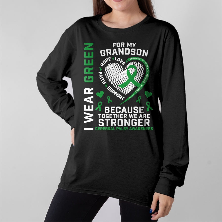 Best Grandma Shirt, Proud Grandma Unisex T-Shirt/Hoodie/Sweatshirt HLT00 - Grandma Grandpa Gifts CP Grandson Cerebral Palsy Awareness T-Shirt