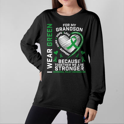 Best Grandma Shirt, Proud Grandma Unisex T-Shirt/Hoodie/Sweatshirt HLT00 - Grandma Grandpa Gifts CP Grandson Cerebral Palsy Awareness T-Shirt