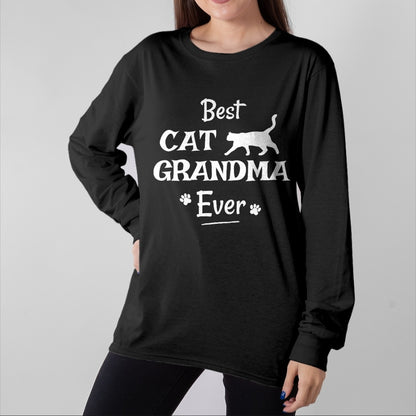 Best Grandma Shirt, Proud Grandma Unisex T-Shirt/Hoodie/Sweatshirt HLT00 - Best Cat Grandma Ever T Shirt Novelty Gift From Cat Shirt T-Shirt