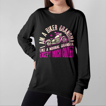 Best Grandma Shirt, Proud Grandma Unisex T-Shirt/Hoodie/Sweatshirt HLT00 - I Am A Biker Grandma Motorcyle Quote For Women T-Shirt