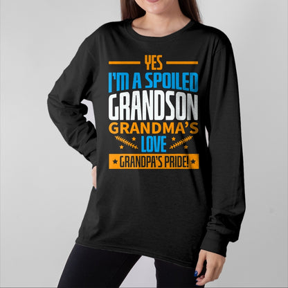 Best Grandma Shirt, Proud Grandma Unisex T-Shirt/Hoodie/Sweatshirt HLT00 - Grandma Spoiled Grandson Grandparents T-Shirt (1)Grandma Spoiled Grandson Grandparents T-Shirt (Copy)