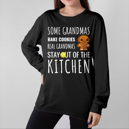 Best Grandma Shirt, Proud Grandma Unisex T-Shirt/Hoodie/Sweatshirt HLT00 - Funny Pickleball Grandma Stay Out of the Kitchen Player T-Shirt